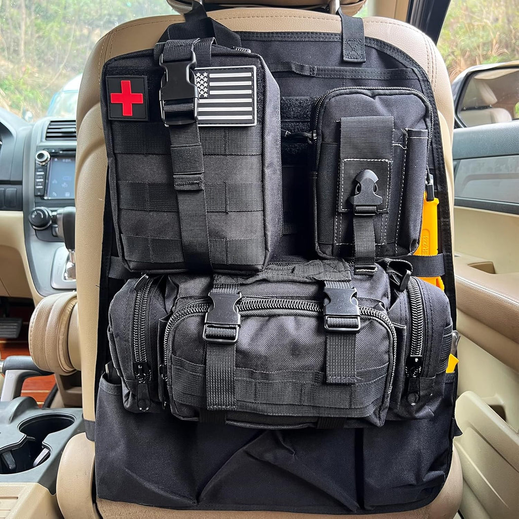 2 Set-Storage Bag, Back Seat Organizer With 3 Detachable Pouches, Tool Room, Warehouse, Outdoor Activity Use