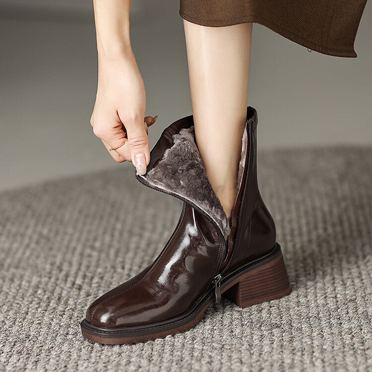 Women's Brown Vintage Distressed Leather Boots