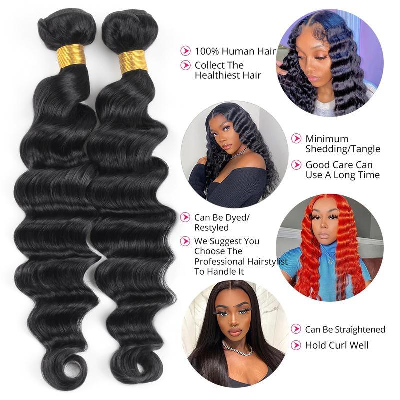 Glueless Body Wave Human Hair Bundles For Daily Wear10A Virgin Remy Hair Weave Soft & Thick Natural BlackHuman Hair Extensions 24 Inches