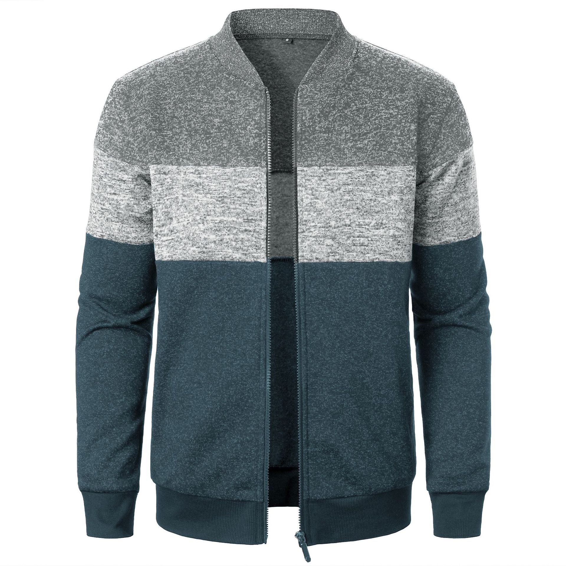 Men's Heavyweight Color-block Knit Sweater