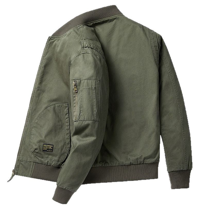 Men's Relaxed-fit Baseball-collar Casual Jacket