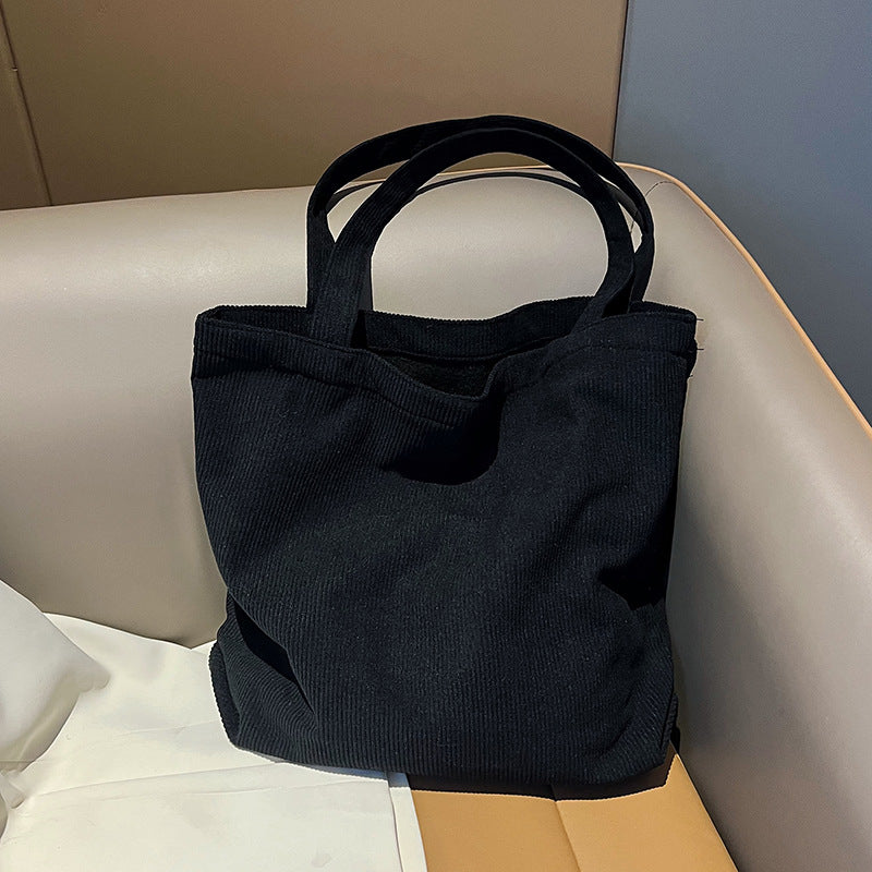 Large-Capacity Corduroy Tote Bag Simple And Stylish Shoulder
