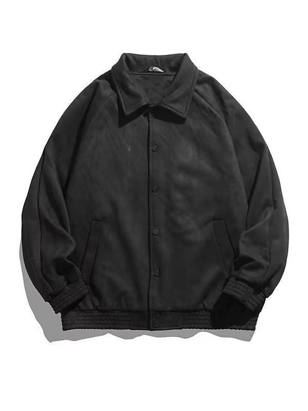 Mens Loose-Fit Embroidered Jacket Coat