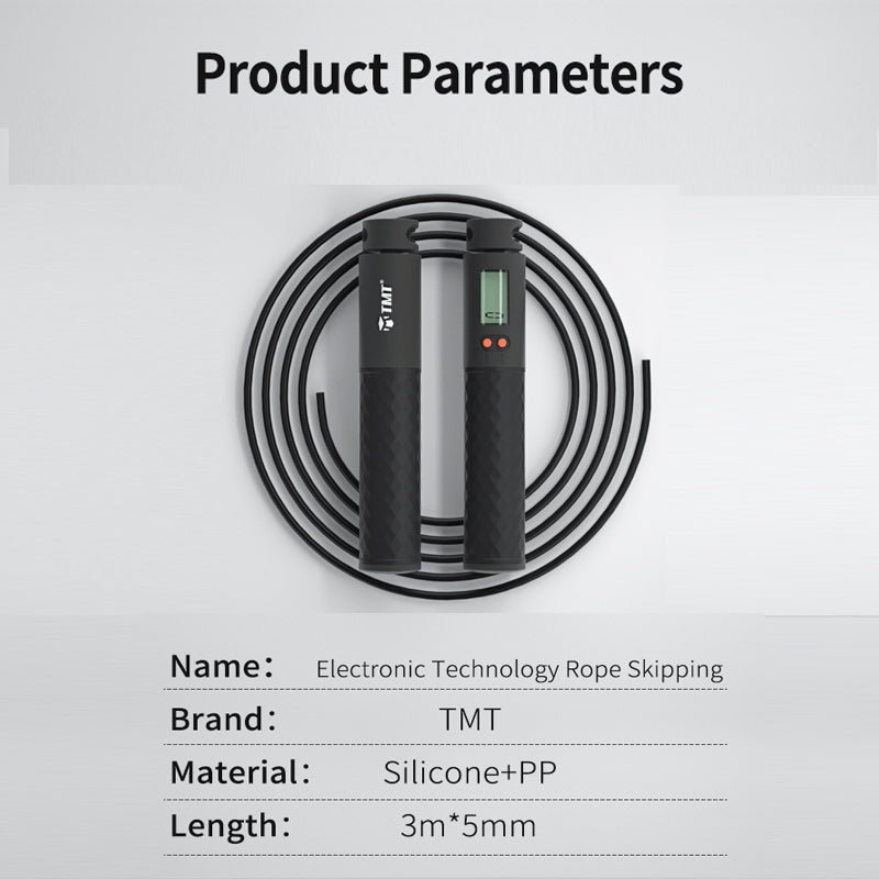 TMT Electronic Wireless Skipping Weight-bearing  Skipping Rope Non-slip Handle