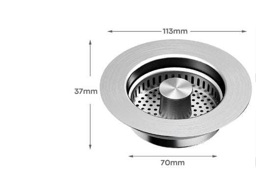 Stainless Steel Kitchen Sink Bounce Core Drain Cap Filter Net