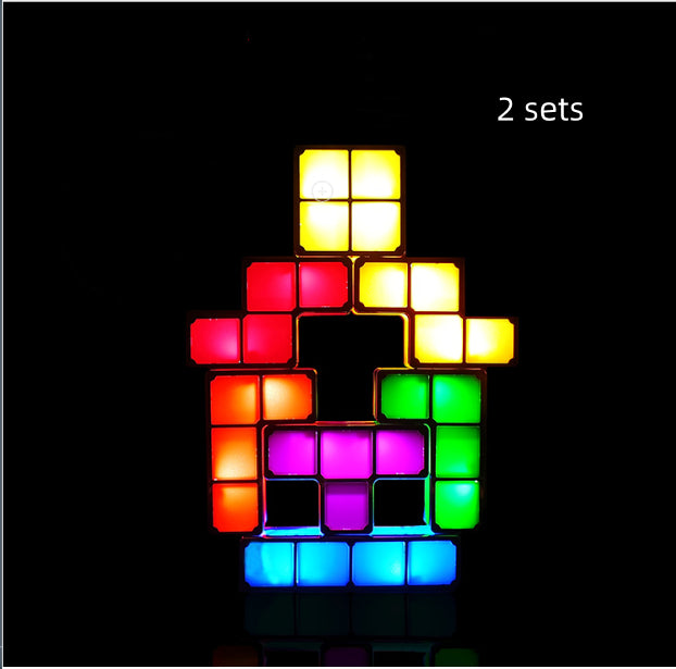 Children's DIY Intelligence Development Toy LED Light 7 Multi-color Blocks