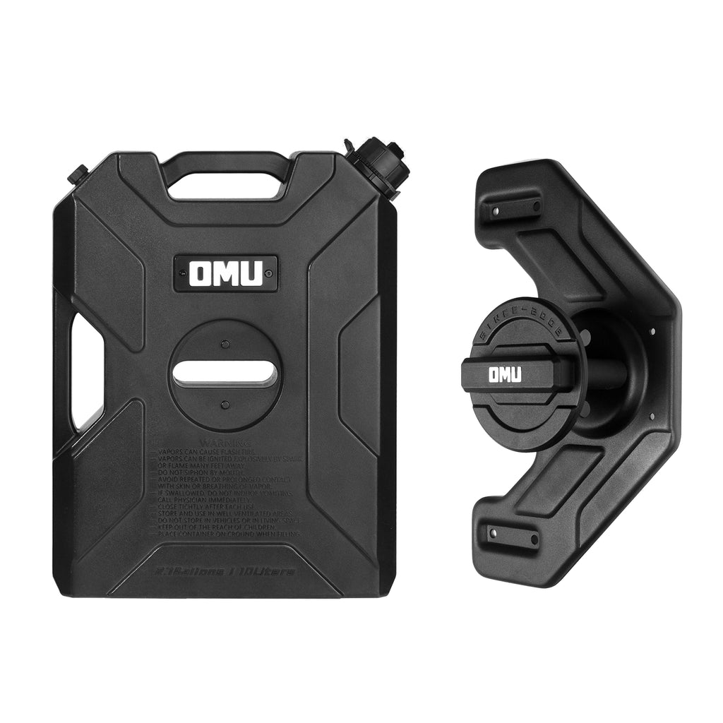 2.64 Gallon,10L Door Hinge Gasoline Container And Mount Set Compatible With 2007-2023 Jeep Wrangler JK JL JT, Gasoline Pack Mount Backing Plate With Snapin Spout Backup Petrol Water Storage Can
