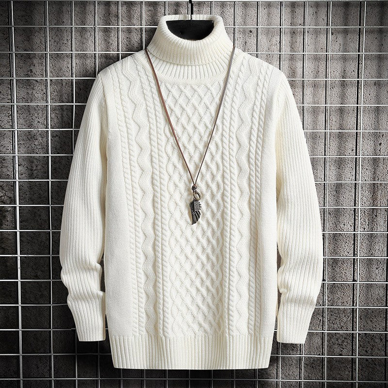 Men's Twill Double-breasted Knit Sweater
