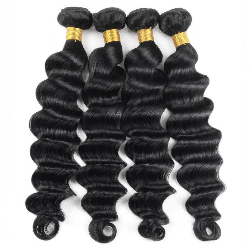Glueless Body Wave Human Hair Bundles For Daily Wear10A Virgin Remy Hair Weave Soft & Thick Natural BlackHuman Hair Extensions 24 Inches
