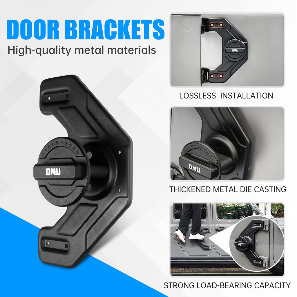 2.64 Gallon,10L Door Hinge Gasoline Container And Mount Set Compatible With 2007-2023 Jeep Wrangler JK JL JT, Gasoline Pack Mount Backing Plate With Snapin Spout Backup Petrol Water Storage Can