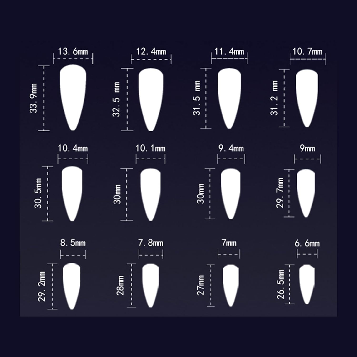 24 PCS Devil's Claws Press On Nails,3D Curve Line Acrylic False Nails, Long Stiletto Glossy Purple Glitter, Gel Glue On Nails Manicure Sparkly Stick Ons