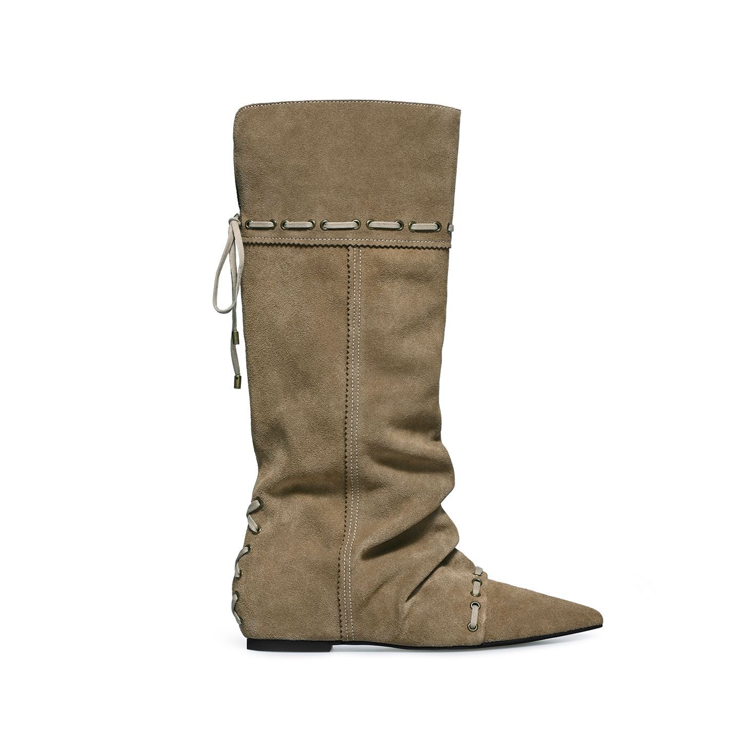 Women's Hidden-Heel Ankle Boots With Straps And Pointed Toes