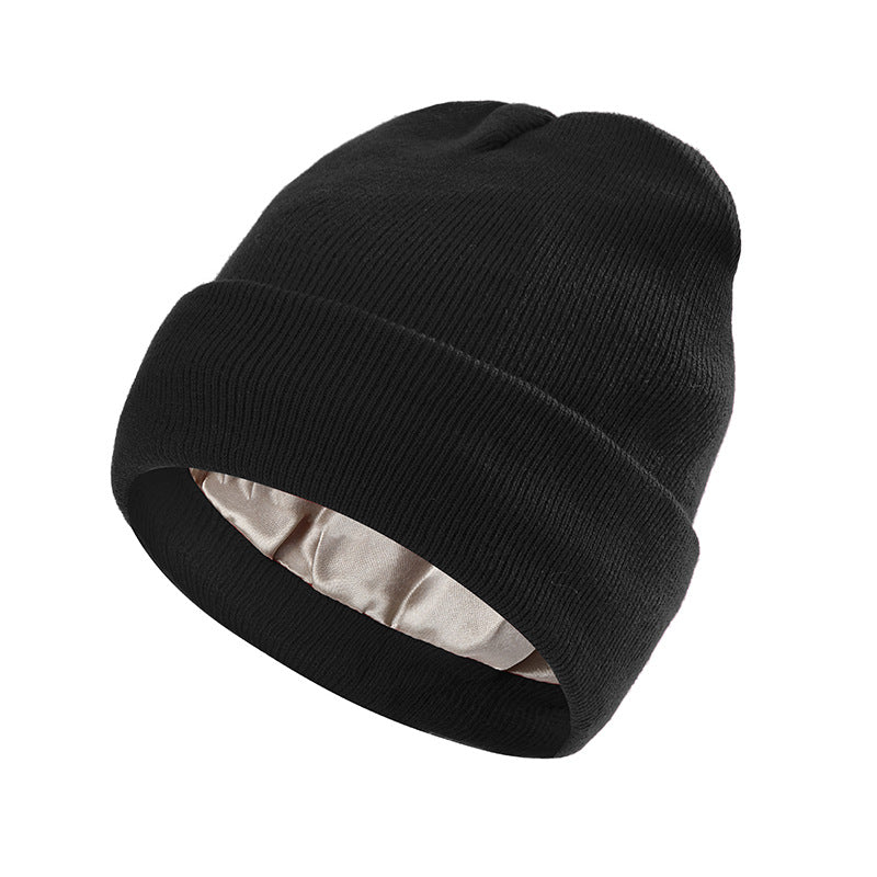 Women's Protective Hairstyle Warm Knitted Colored Hat Wool Hat Fashion Warm Knitted Wool Hat
