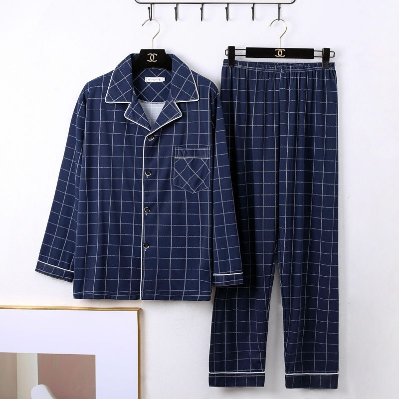 Mens Minimalist Long Sleeve Loungewear Pajamas