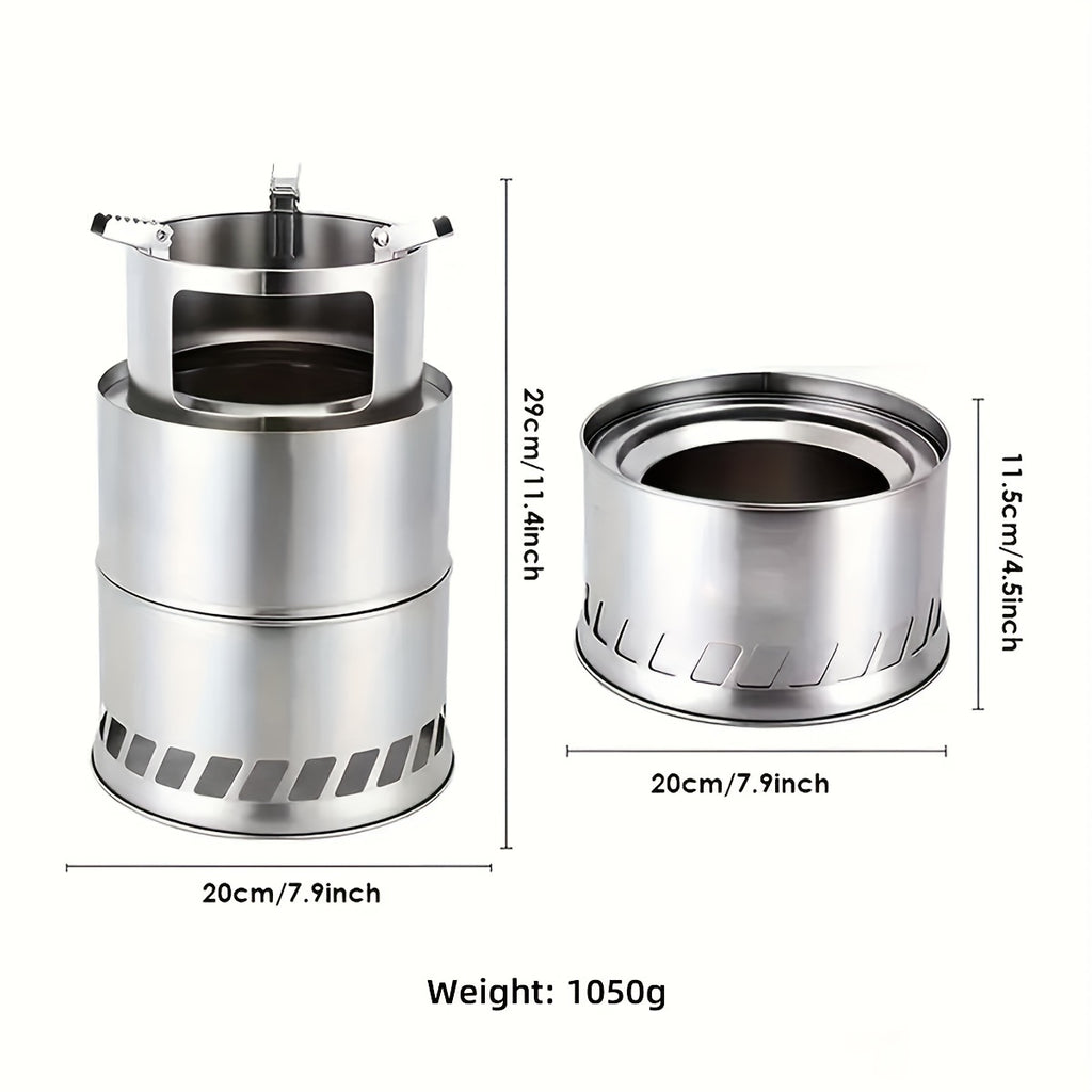 Don't Miss It.The Portable Round Stainless Steel Charcoal Stove Allows You To Easily Create A Mobile Charcoal Fire Feast.
