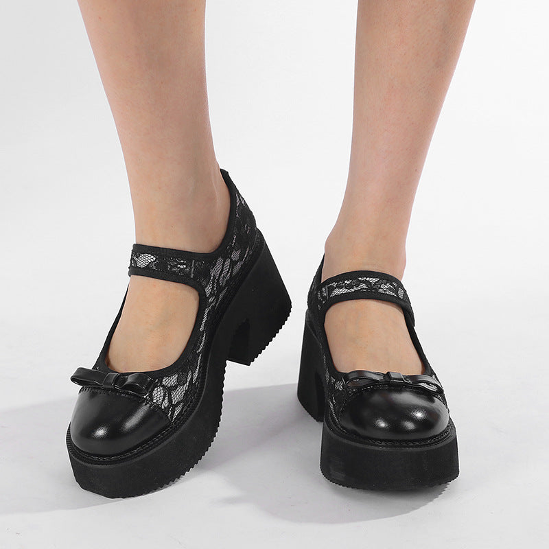 Waterproof-platform High-heeled Mary Jane Women's Shoes