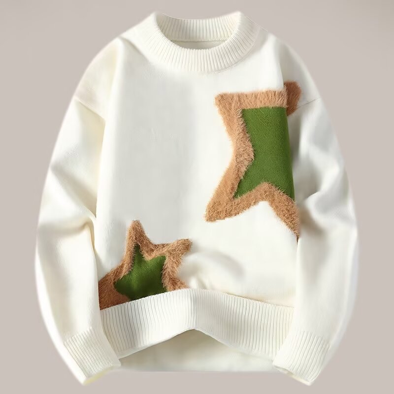 Mens And Womens Cozy Loose-fitting Knit Base Layers For Couples