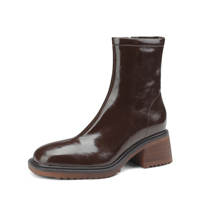 Women's Brown Vintage Distressed Leather Boots