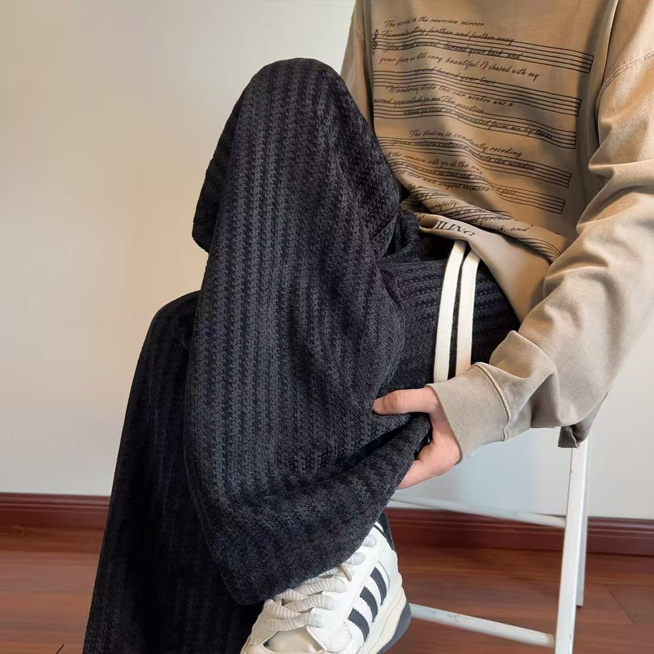 Loose Straight-leg Pants Men's Wide-leg