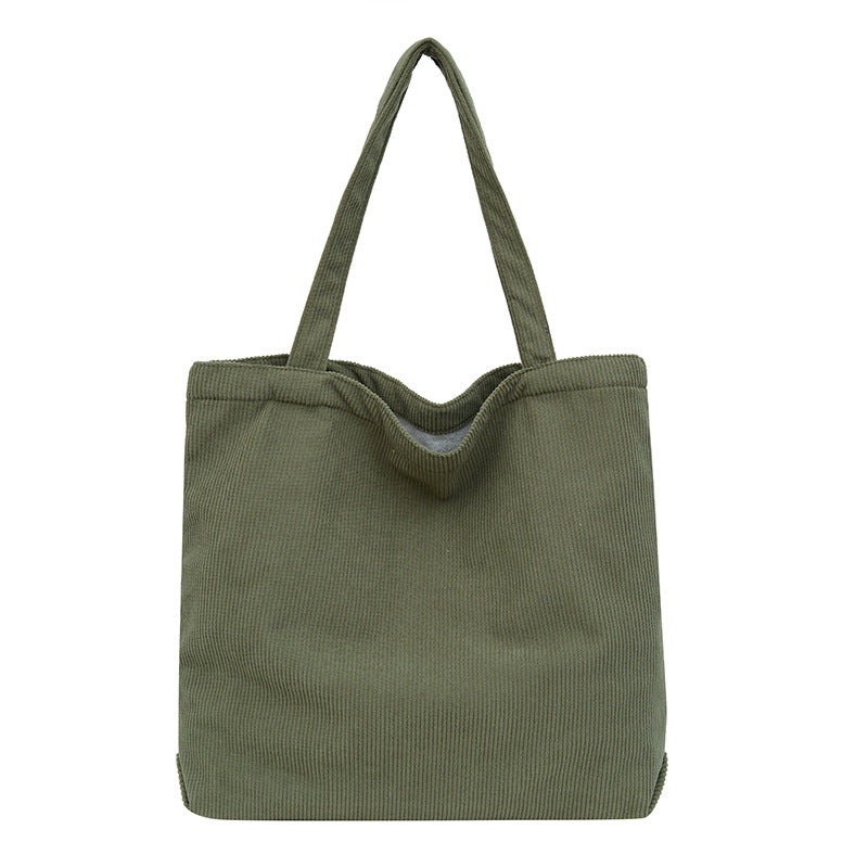 Large-Capacity Corduroy Tote Bag Simple And Stylish Shoulder