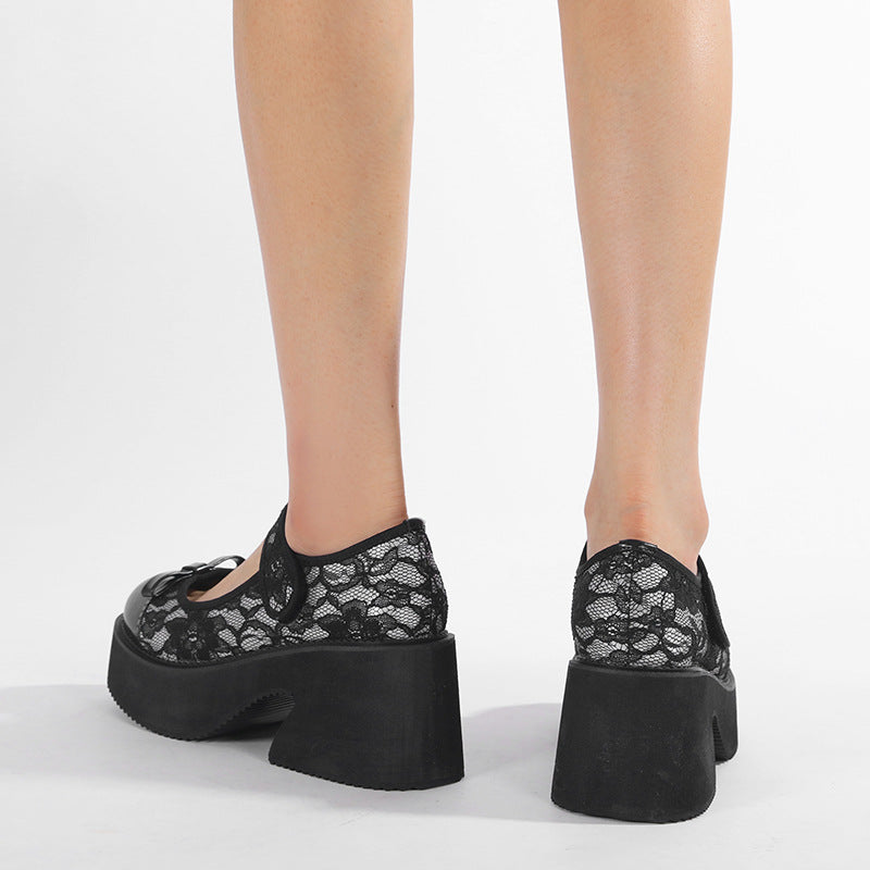 Waterproof-platform High-heeled Mary Jane Women's Shoes