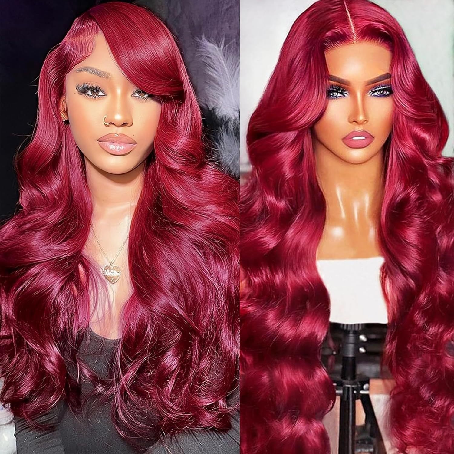 Front Lace Wig Women's Mid-length Large Wave Long Curly Hair