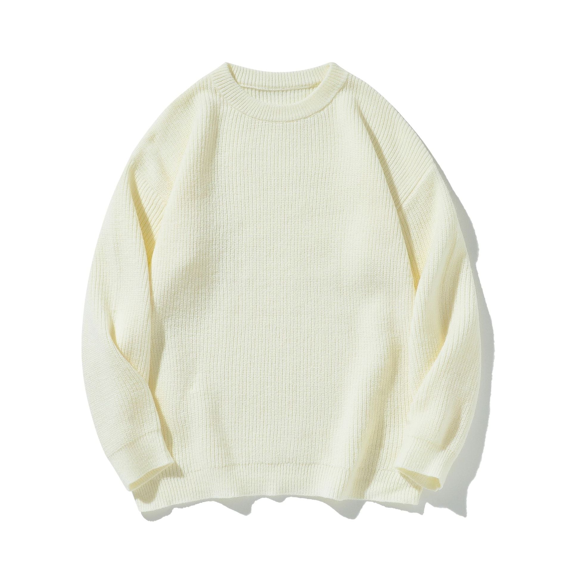 Men Knitted Sweater Loose Fit Premium Feel  Crew Neck Pullover