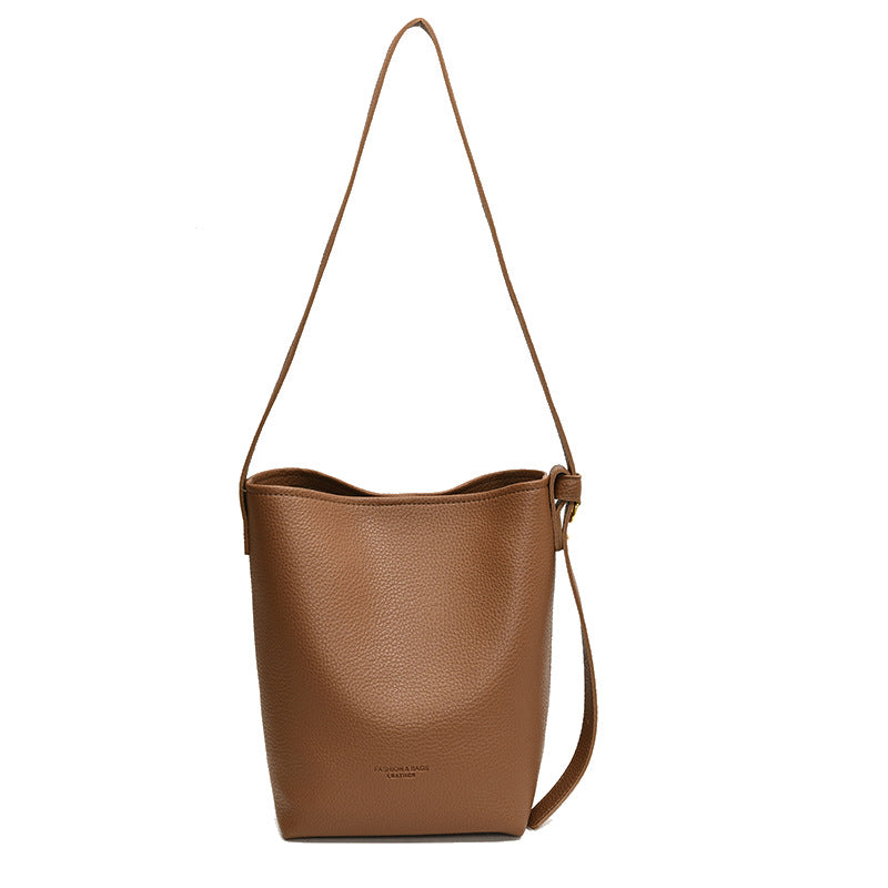 Soft Leather PU Bucket Bag For Women Ideal For Commuting To Work