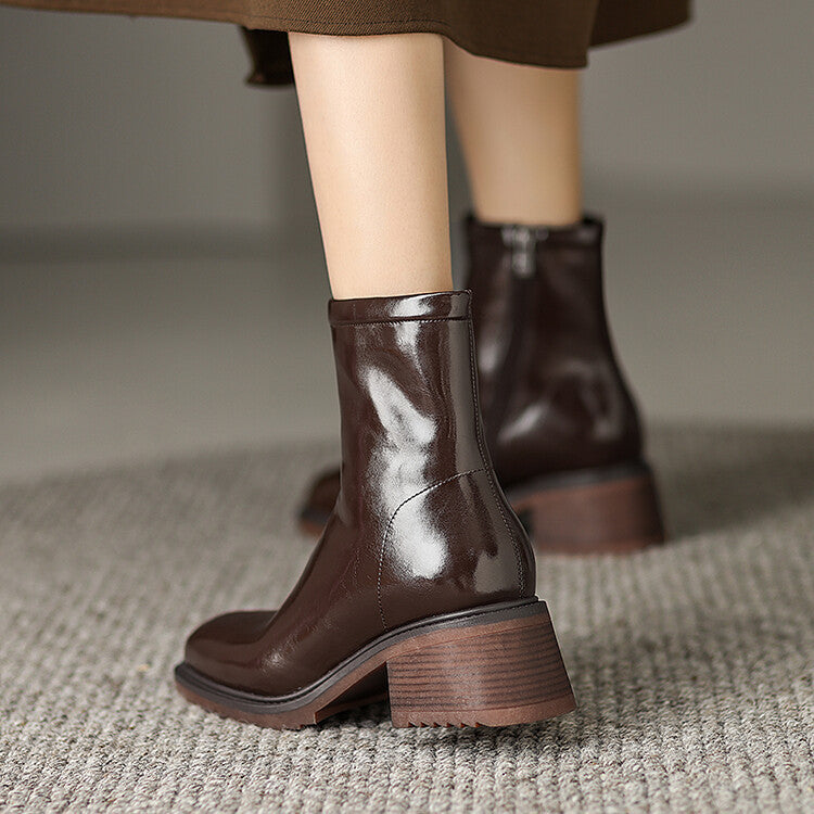 Women's Brown Vintage Distressed Leather Boots