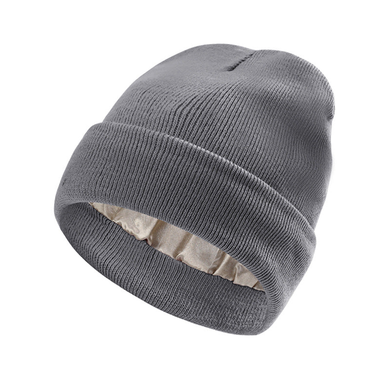 Women's Protective Hairstyle Warm Knitted Colored Hat Wool Hat Fashion Warm Knitted Wool Hat
