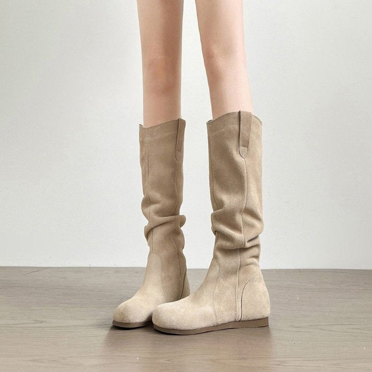 Creeper Knight Flat-Heel Cowboy Boots