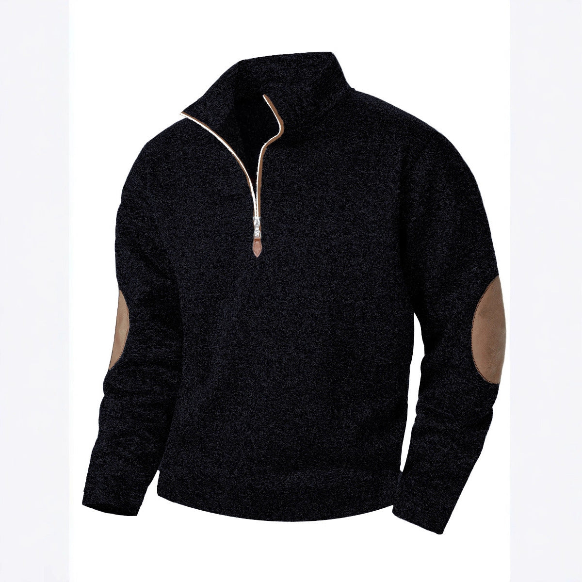 Men's Casual Jacquard Cardigan Sweater With Jointed Panels