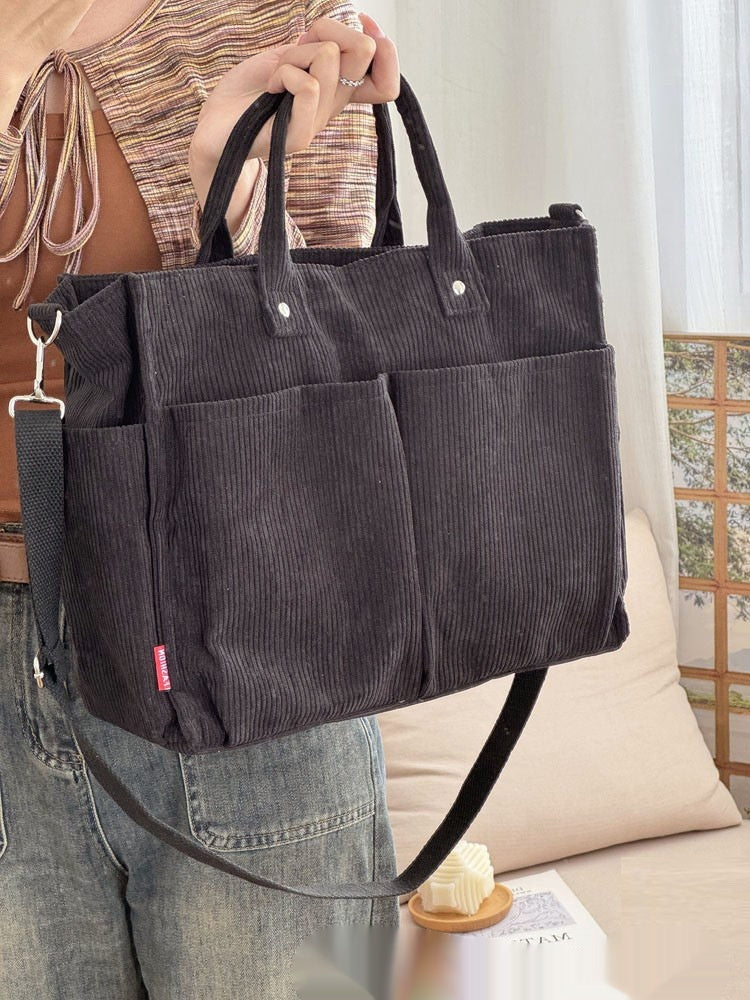 Large-Capacity Minimalist Tote Bag For Commuting Artistic Style For Women