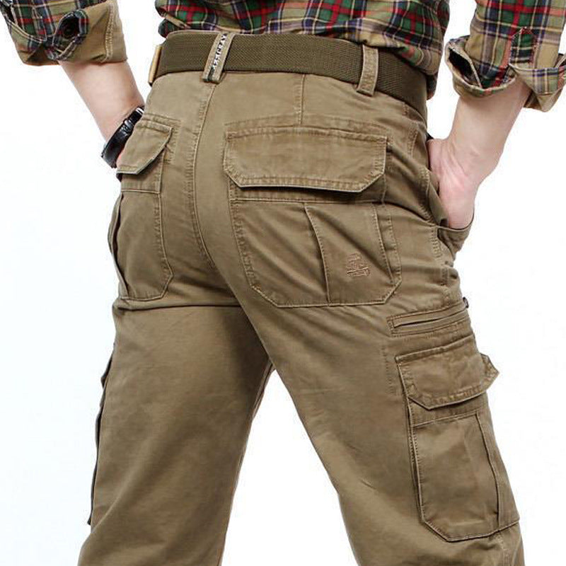 Spring And Autumn Workwear Mid-Size Straight-Leg Pants Men's Loose-Fit Military Trousers