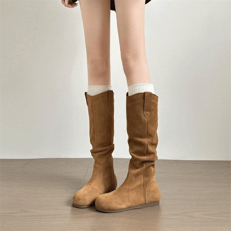 Creeper Knight Flat-Heel Cowboy Boots