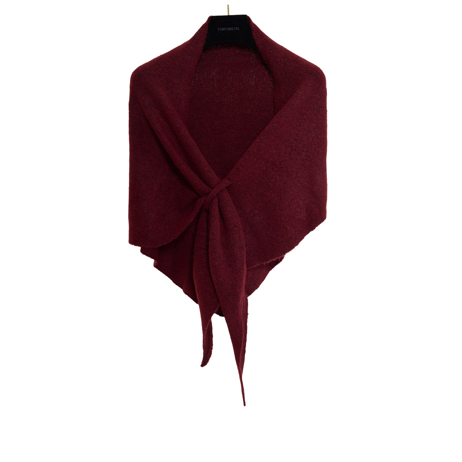 Winter Triangular Shawl INS Solid Color Soft Thickened Knitted Neck Wrap Korean Version Warm Shawl For Women