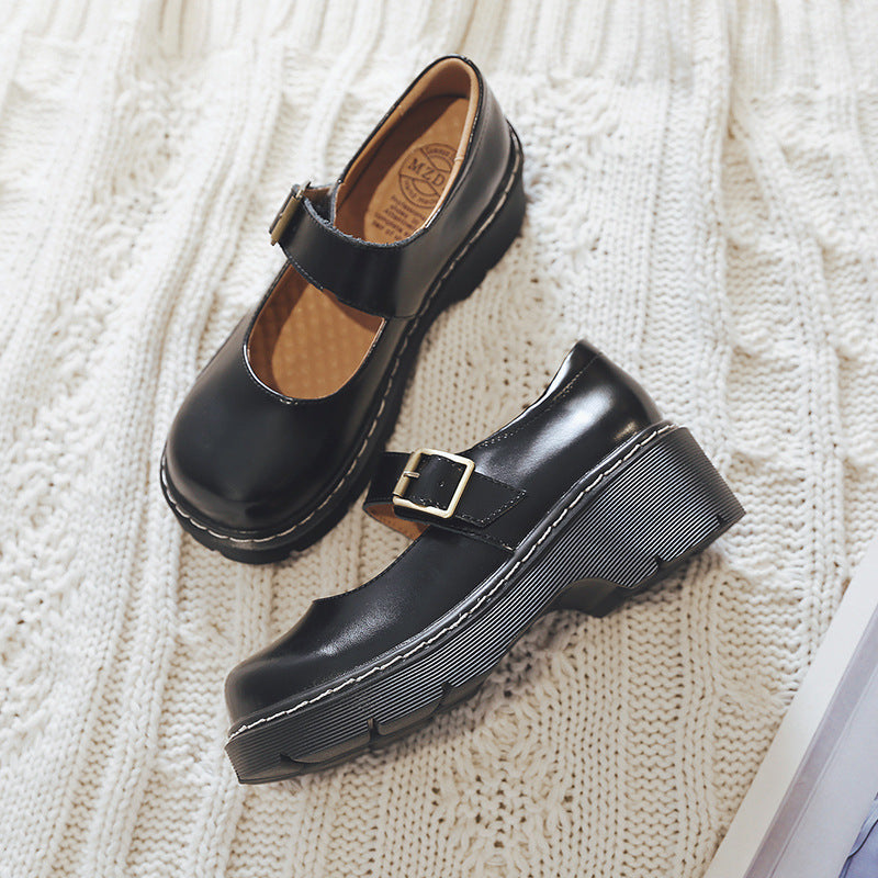 New-style Vintage Buckle Mary Jane Shoes