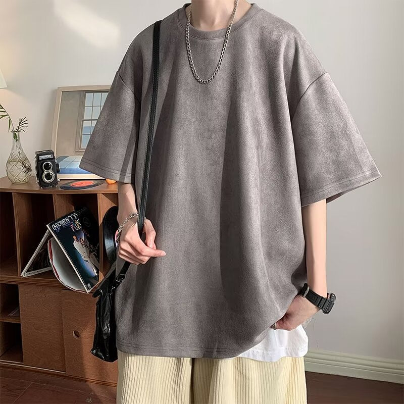 Mens Loose-fitting American-style TopT-shirt