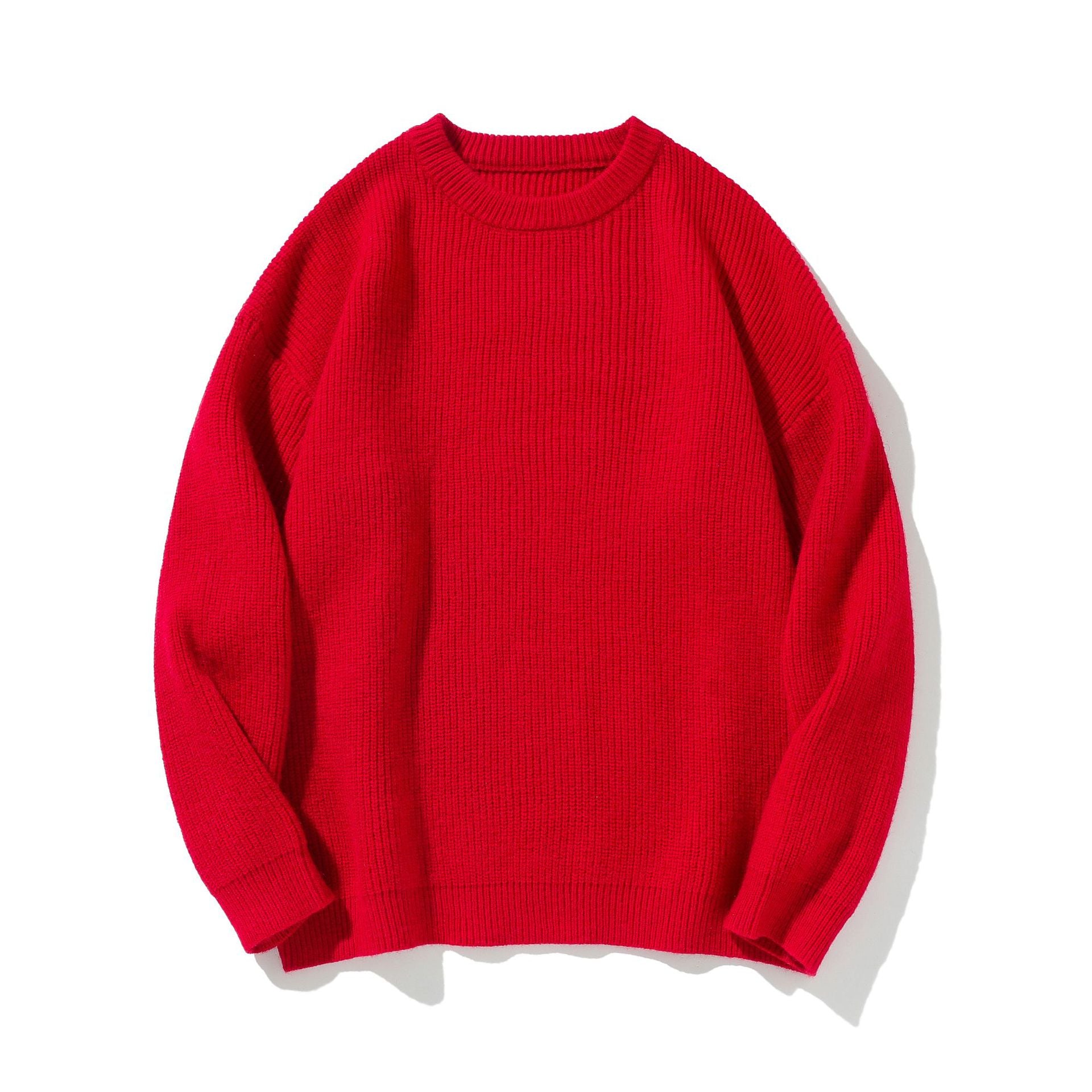 Men Knitted Sweater Loose Fit Premium Feel  Crew Neck Pullover