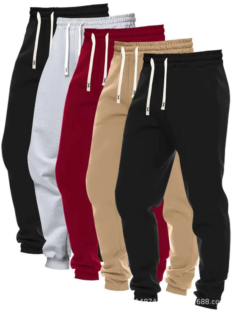 Men's Solid-Colored Jogger Pants Pack Of Five