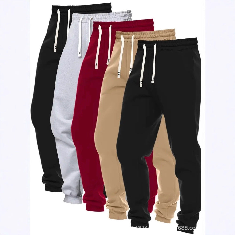 Men's Solid-Colored Jogger Pants Pack Of Five