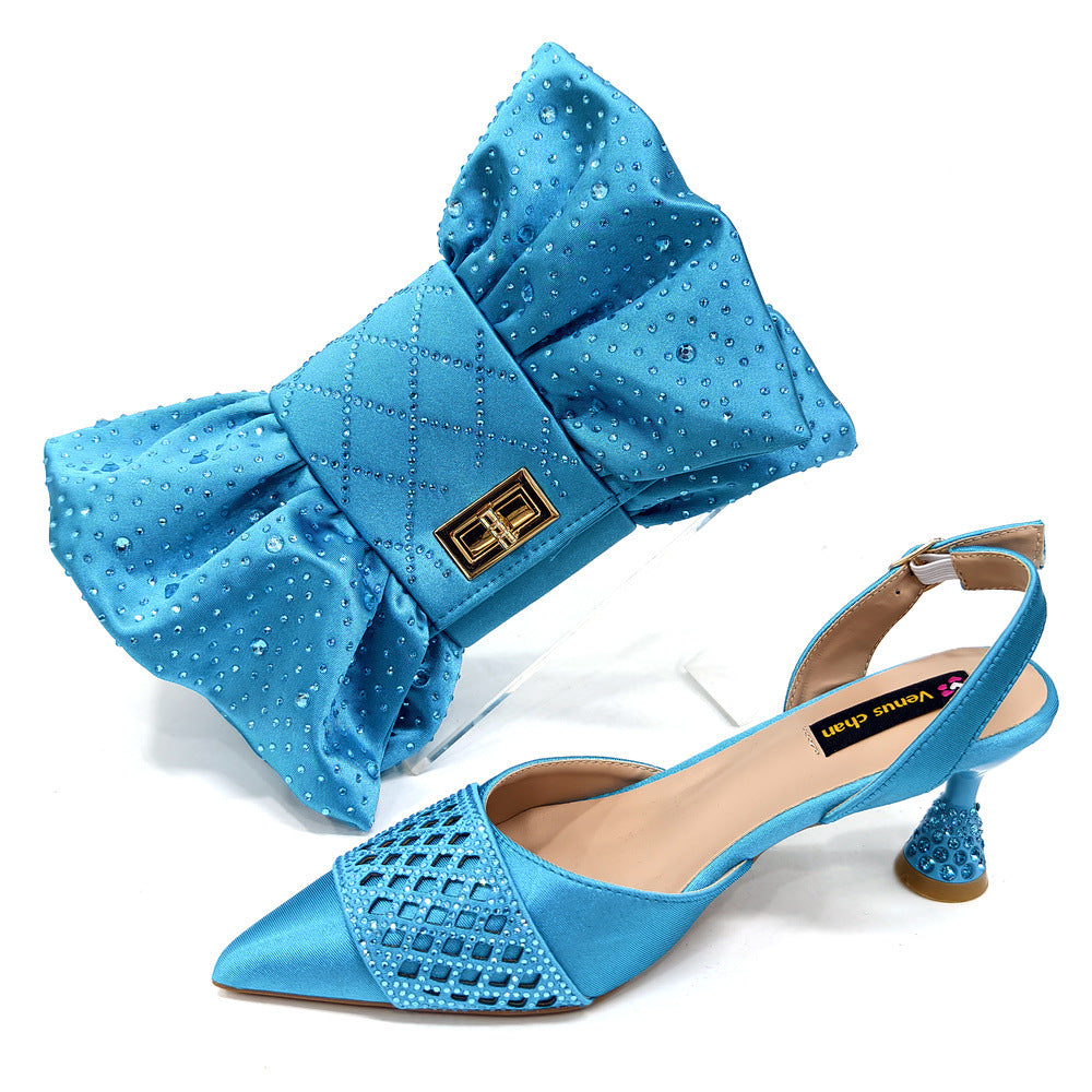 Women's Shoe And Bag Set Minimalist Pointed-toe