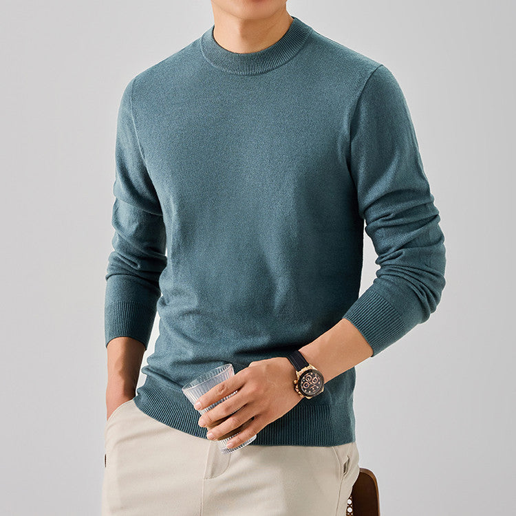 Mens Multi-Color Thickened Knit Sweater