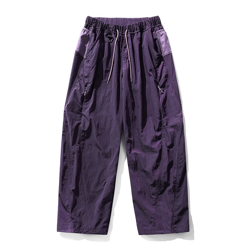 Fleece-Lined Quick-Dry Paratrooper Cargo Pants Water-Repellent Outdoor Joggers