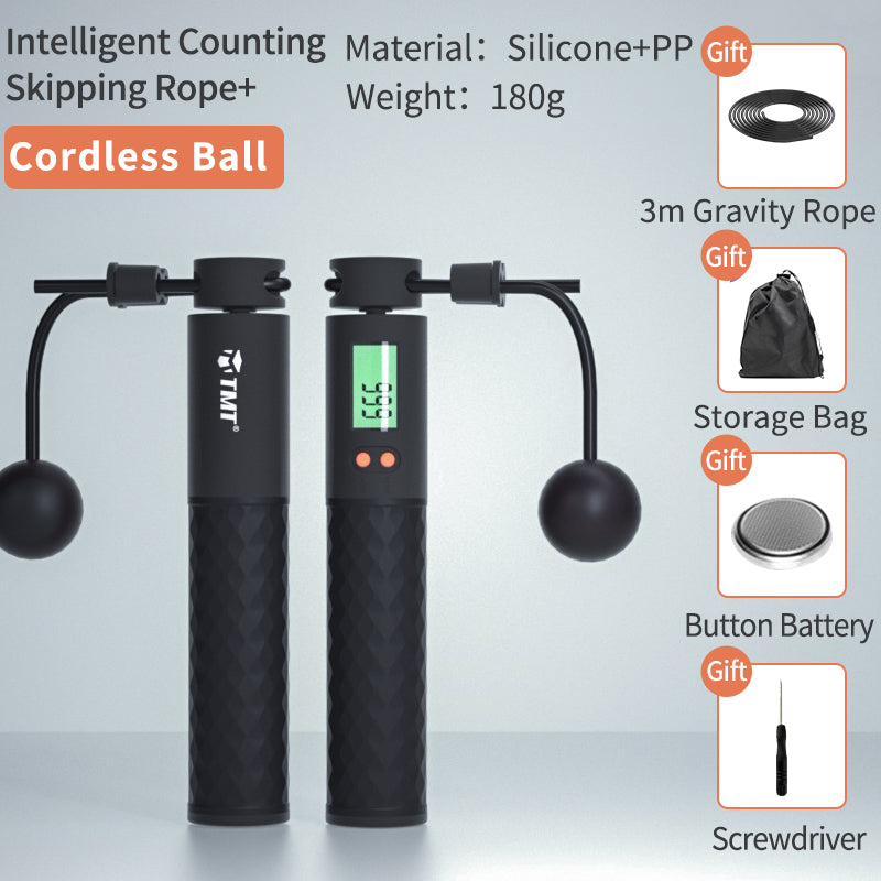 TMT Electronic Wireless Skipping Weight-bearing  Skipping Rope Non-slip Handle