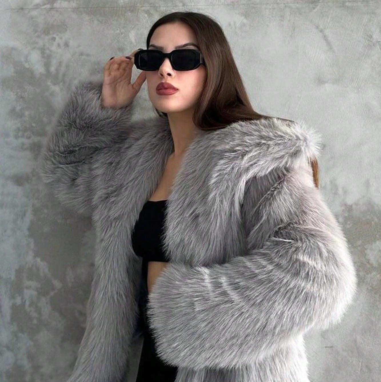 Faux Fur Coat Female Short Chic