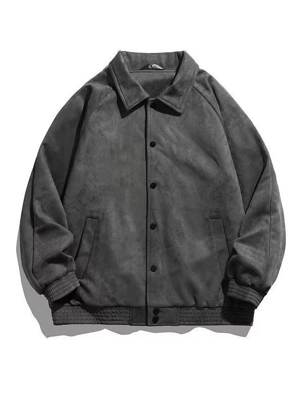 Mens Loose-Fit Embroidered Jacket Coat