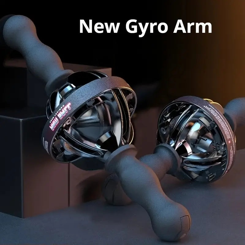 1pc Black Gyro Fitness Trainer  Stainless Steel Core Wrist  Forearm Exerciser With Pull Rope, Fit, Non Electric Handheld Fitness Equipment For Home Use, Enhances Muscle & Reduces, Gym Accessories