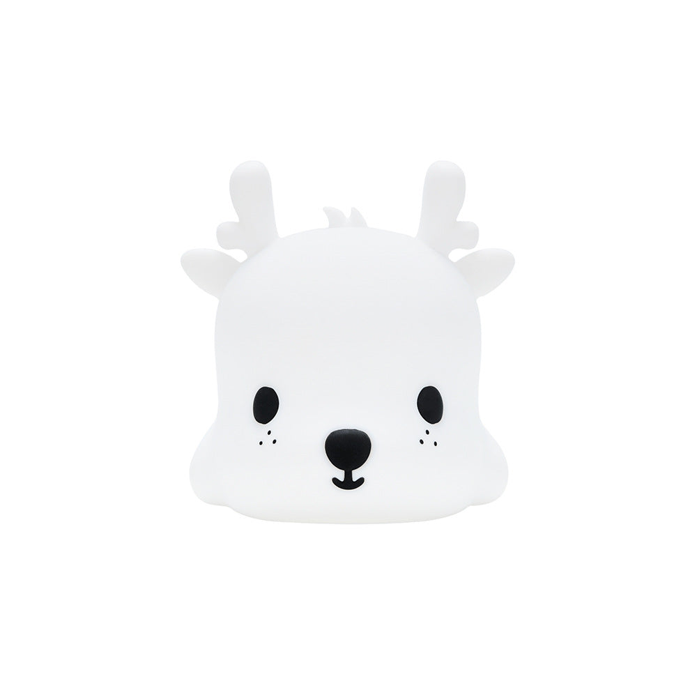 Cross-border Elk Silicone Pat Bedroom Dorm Eye Protection Bedside Lamp Small Night Lamp Wholesale