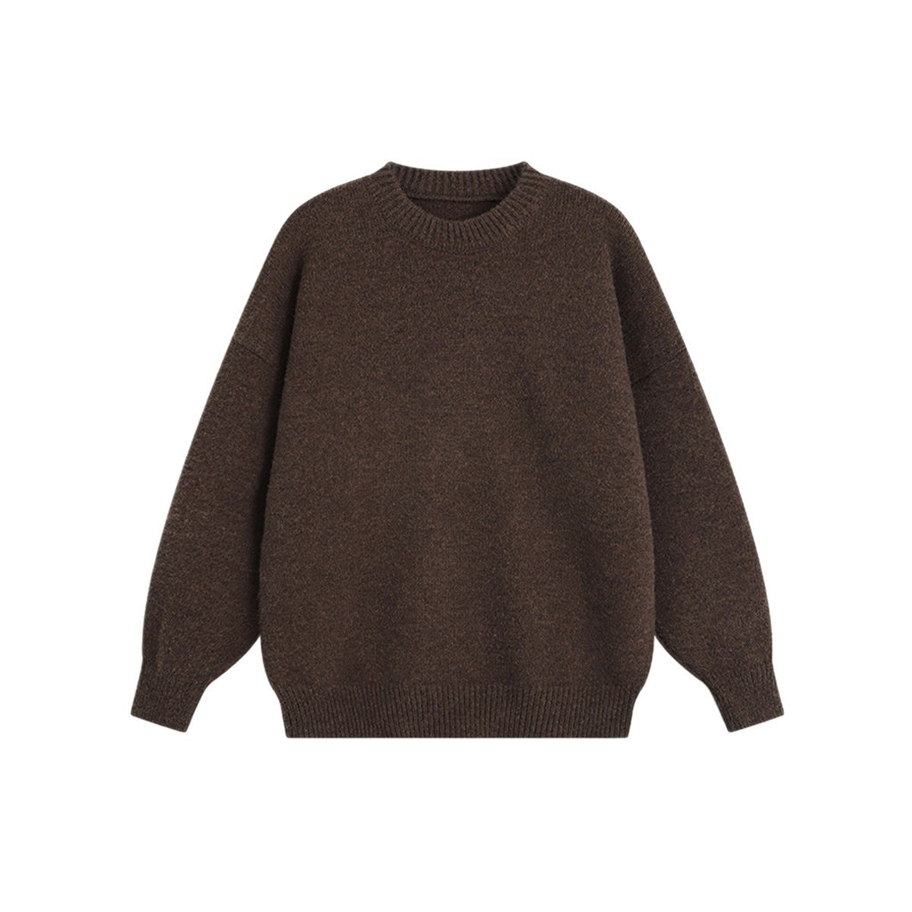 Laid-back Versatile Loose-fitting Knit Sweater For Teens And Young Adults